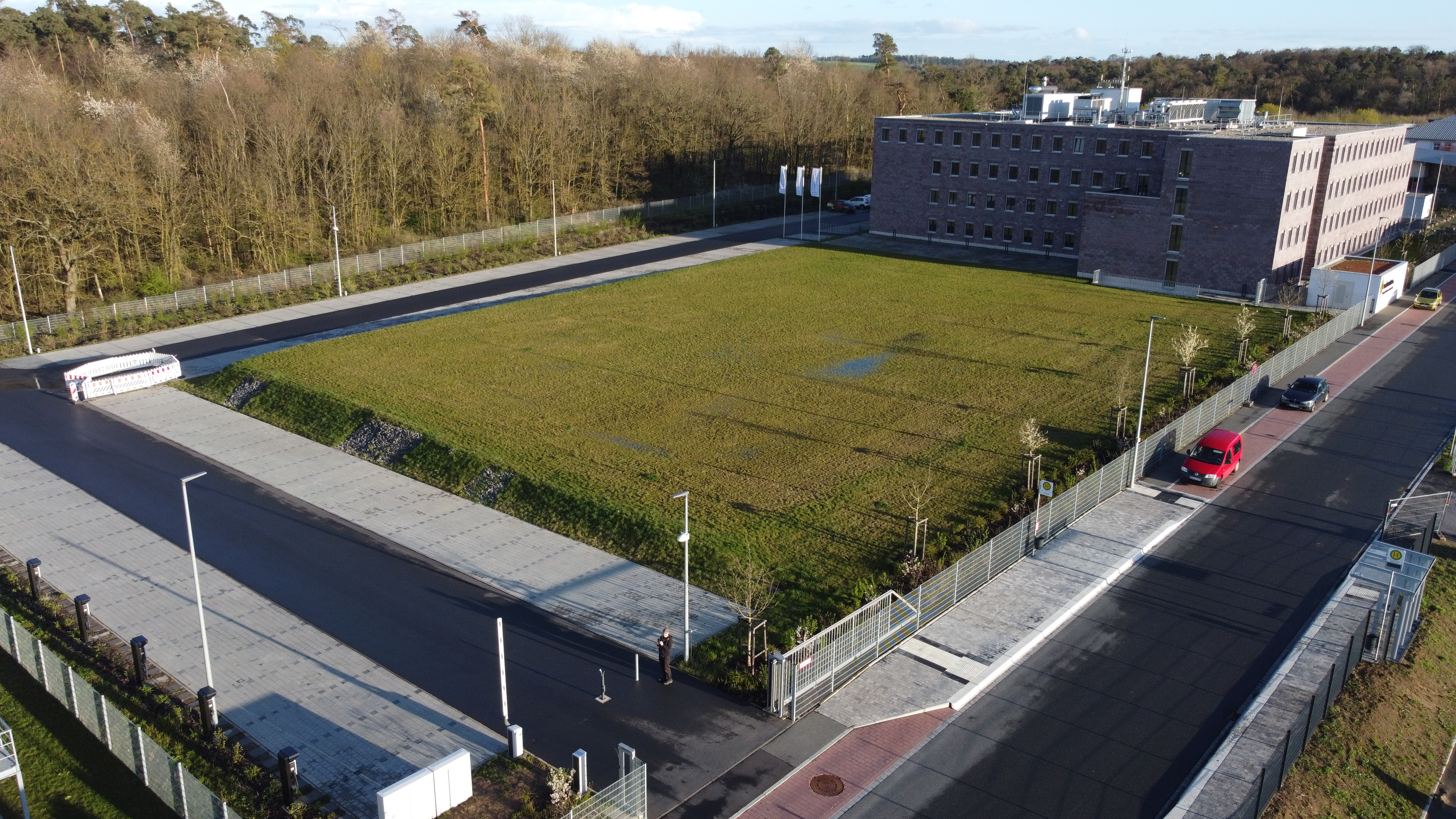 Bild vor dem Bau der Halle